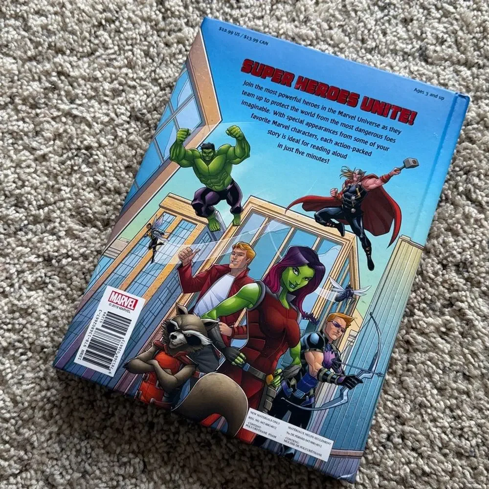 5 Minute Marvel Superhero Stories / Children's + Kids Book (Spider-Man Hulk)